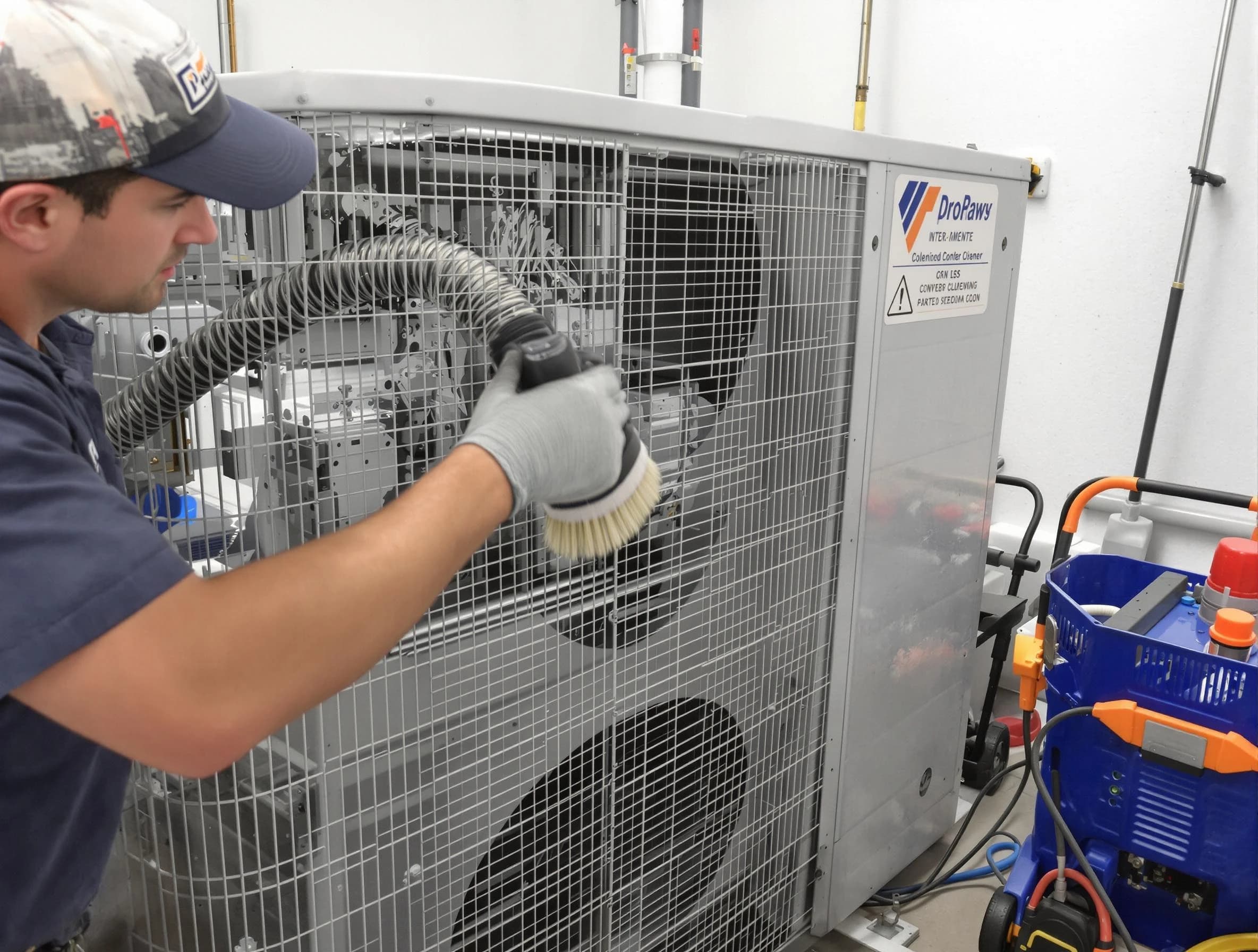 Conley Air Duct Cleaning specialist performing precision AC coil cleaning for improved system performance in Conley