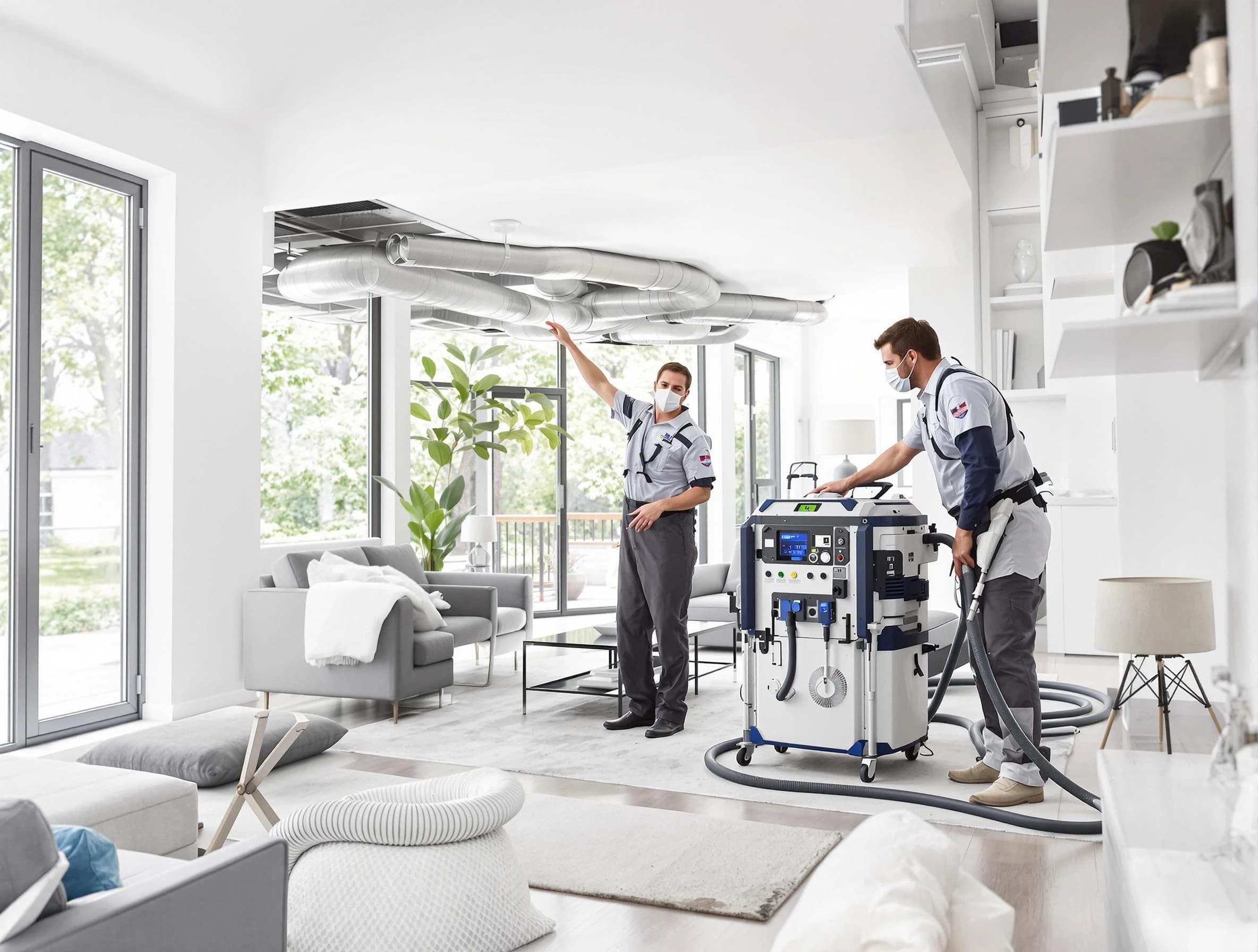 Conley Air Duct Cleaning professional conducting pure air duct cleaning with state-of-the-art equipment in Conley