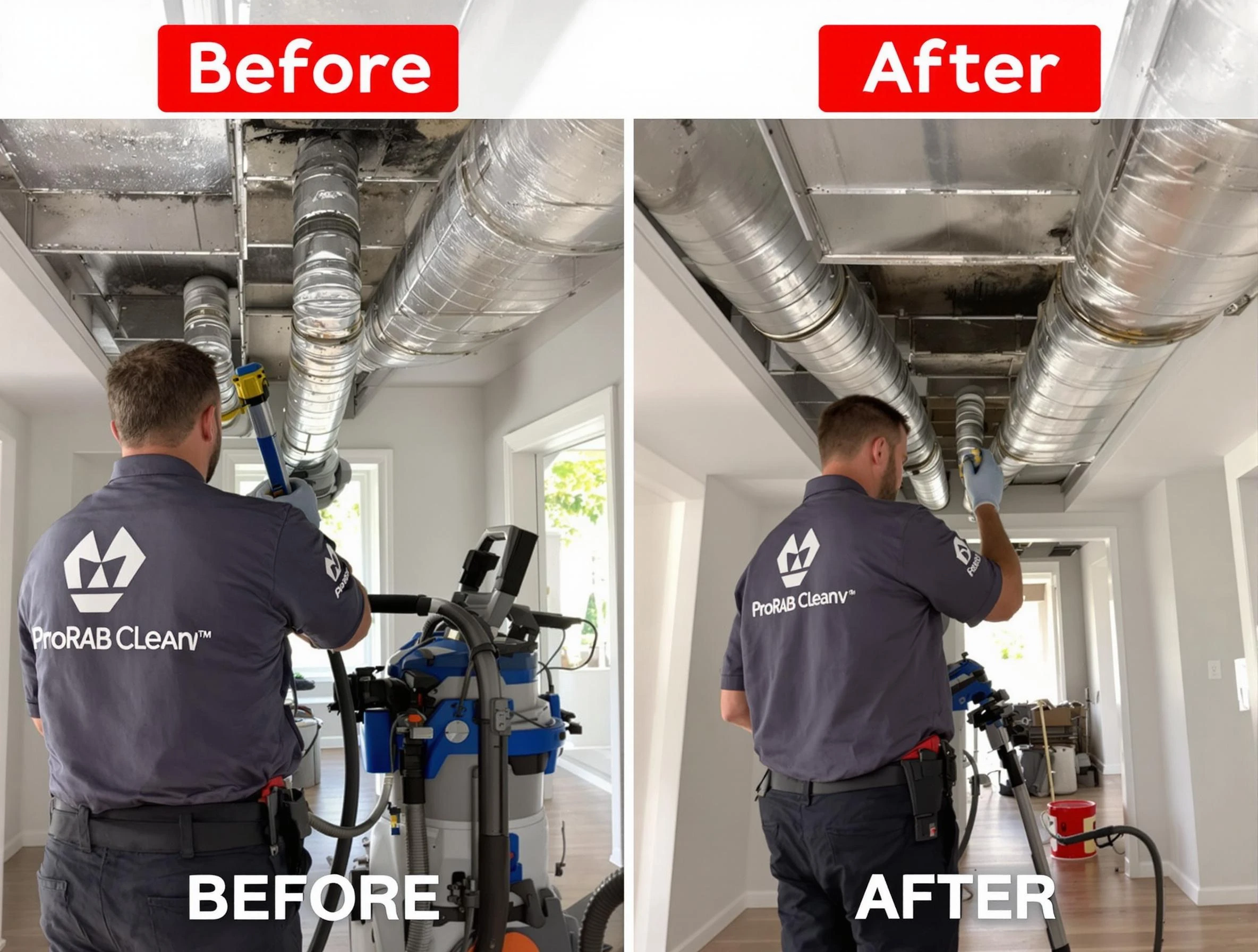 Conley Air Duct Cleaning expert performing thorough residential duct cleaning in a Conley home